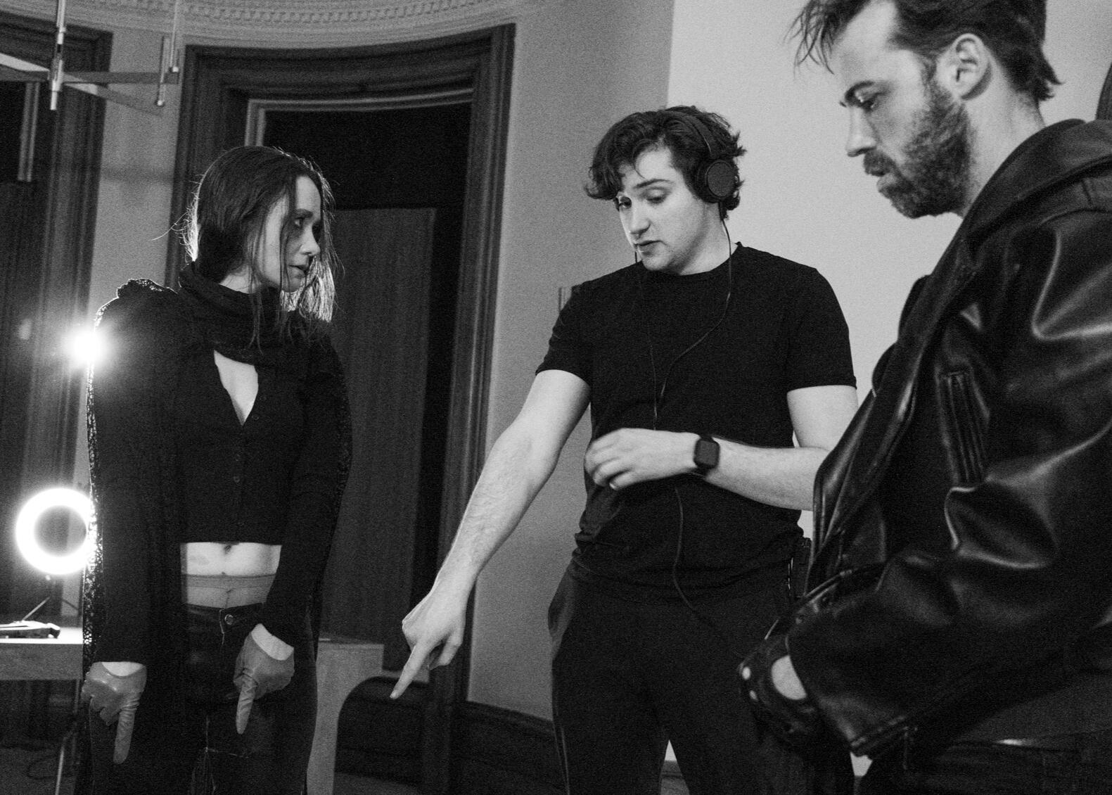 Claudia Minor Troyer (left) in *Five Dollar Wrench* with director Jared Zuker (center) and co-star Ross Cowan (right) Claudia Minor Troyer actor